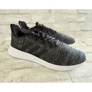 Adidas Mens Cloudfoam Gray Black Shoes Lightweight Everyday Comfort Sneaker 12